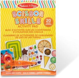 Melissa & Doug Scissor Skills Activity Book With Pair of Child-Safe Scissors (20 Pages) – FSC Certified