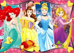 Ravensburger Disney Princess Heartsong Glitter Jigsaw Puzzle – Unique 60 Piece Puzzle for Children | Anti-Glare Surface | Skill Development Toy | Perfect Christmas or Birthday Gift