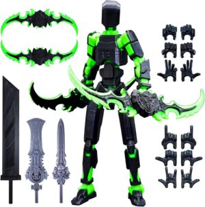 (Assembly Completed) T13 Action Figure Set, Titan 13 Robot Action Figure,Dummy 13 Set,3D Printed Robot 13 Action Figure, Lucky 13 Set, for Collectors Desktop Decorations