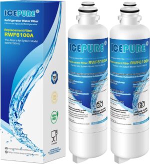 ICEPURE Refrigerator Water Filter Replacement for Bosch Ultra Clarity Pro BORPLFTR50, BORPLFTR55, 12033030, 12028325, 11025825, 11032531, B36CT80SNS, B36CL80ENS, WFC100MF, WFS200MF, RA450022, 2PACK