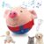 Active Moving Pet Plush Toy, 2024 New Squeaky Moving Dog Ball Toy, Waterproof Dog Toys for Pet and Kids, Electronic Dog Toy, Rechargeable Pet Bouncing Balls Toy(Red Pig)