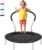 36Inch Kids Trampoline for Toddlers with Handle, Indoor Mini Trampoline for Kids, Small Rebounder Trampoline, Adult Fitness Trampoline for Indoor and Outdoor Use