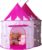 Princess Castle Play Tent with Glow in The Dark Stars, Foldable Pink Pop up Kids Tent Playhouse Toys, for Indoor Outdoor Toddler Children Girls Gifts Tent Girls Toys Age 3/4/5/6/7/8/9 Years Old