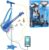 TAKIHON Guitar and Microphone Set for Kids,Guitar Toys with Music&Colorful Light,Adjustable Height Microphone with Stand,Karaoke Toys Gift for Boy,Girls,Toddlers(Blue)-Upgraded,Stocking Stuffers