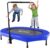 ANCHEER Indoor Trampoline for Kids 2-5, Indoor Toddler Trampoline with Handle, Child Small Rebounder Trampoline for Indoor and Outdoor Use, 220 lbs Weight Capacity