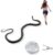 Snake Prank with String Clip – Rubber Fake Snake Prank Props for Teasing Friends, Golf Snake Prank Gag Gift for Adults Kids – Ready to Give a Playful Scare!, Black