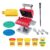 Play-Doh Kitchen Creations Grill ‘n Stamp Playset, 6 Colors & 7 Barbecue Toy Accessories, for Boys & Girls, Play Food Set, Preschool Toys, Ages 3+