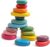 OESSUF 16pcs Extra-Large Wooden Stacking Rocks – Safe Montessori Toys for 1-3 Year Old, Waldorf Wooden Blocks for Toddlers 1-3, Smooth Stacking Stones for Toddlers, for Kids and STEM Play