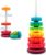 Educational Spinning Stacking Toys, Rainbow Stacking Rings Baby Toy, Toddlers Toys Montessori Sensory Learning Toy for Girls and Boys Spin Wheel Toys for 1-3 Year Old