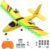 RC Plane, Remote Control Airplane 2.4GHz 2CH RC Airplane w/3 Batteries, Cool Lights&Gyro Stabilizer, Hobby RC Airplanes Glider Aircraft Planes Toy, Easy to Fly for Adults Kids Beginners Boys, Yellow