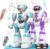 VATOS Robot Toys for Kids, 2PCS Remote Control Robot with Record Voice & Gesture Sensing Control, Rechargeable Programmable Music Dancing Functions for Toddler Boys Age 3 4 5 6 7 8 Years Old