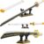 956pcs, 39inch for Demon Slayer Sword Building Block Model, Samurai Sword Set with Scabbard and Stand, Best Gift for Anime Fans (Agatsuma Zenitsu Sword)