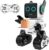 Rechargeable RC Robot Toy for Kids – Interactive Intelligent LED Light, Speaks, Dances, Built-in Coin Bank (White)