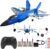 ANTSIR RC Airplane F-35 Remote Control Lightning II Jet Plane, 2.4Ghz Smart Gyro Easy to Fly for Kids Adults Beginners (Blue)