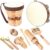 Wooden Musical Instruments Set for Kids,7 Types Percussion Set,Bongo Drum,Tambourine 8 inch…Natural Sheepskin Drumhead,Toddler Musical Toys,Gift for Rhythm Montessori Class Education