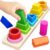 PEBIRA Montessori Toys 1 2 3 Year Old Boys Girls Toddlers Heightened Peg-free Wooden Stacking Toys Shape Sorter Learning Toys Preschool Toy Birthday Gift Baby Kid Age 1-4 Various Game Play a63st