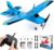 HAWK’S WORK 2 Channel RC Airplane, RC Plane Ready to Fly, 2.4GHz Remote Control Airplane, Easy to Fly RC Glider for Kids & Beginners (Blue)