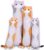 Cute Cat Plush Long Body Pillow Cuddle Cartoon Stuffed Animals Cat Plushie Soft Doll Pillows Gifts for Kids Girls (Gray, 19 Inches), 1 Count (Pack of 1)