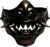 Japanese Monster Hannya Mask Demon Oni Samurai Half Face Shield (Black), One size fit most…