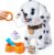 OR OR TU Walking Barking Toy Dog with Remote Control Leash, Plush Puppy Electronic Interactive Toys for Kids, Shake Tail,Pretend Dress Up Realistic Stuffed Animal Dog Age 3 4 5+ Years Old Best Gift