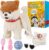 Marsjoy Musical Walking & Dancing Dog Toy with Leash – Interactive Plush Stuffed Animal for Boys & Girls