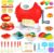 Play Color Dough Sets, Creations Kitchen Pasta Maker Pretend Play Toys with 4 Cans of Modeling Compound and 28 Clay Tool Models, Arts Crafts Kit Christmas Birthday Gift for Boys Girls Age 3 4 5 6