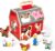 Melissa & Doug Wooden Take-Along Barn Toy with Flip-Up Roof and Handle, 10 Farm Play Pieces, Shape Sorting And Stacking Learning Toys For Toddlers And Kids Ages 2+