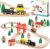 Tiny Land Wooden Train Set for Toddler – 39 Pcs- with Wooden Tracks fits Thomas, fits Brio, fits Chuggington, fits Melissa and Doug – Expandable, Changeable-Train Toy for 3 4 5 Years Old Girls & Boys