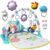 Baby Gym with Kick and Play Piano,Baby Play Mat Tummy Time Baby Activity Gym Mat with 5 Infant Learning Sensory for Baby, Music and Lights Boy or Girl Gifts for Newborn (Green)