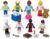 8 Toy Figures & Playsets, 2 Inch Play Peoples Set, Early Development Family Figurines for Kids, Pretend Play Toys for Children 3+ (23Pcs)