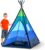 USA Toyz Happy Hut Teepee Tent for Kids – Indoor Pop Up Playhouse Tent for Boys, Girls, Toddler with Portable Storage Bag (Blue)