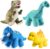 PREXTEX Plush Dinosaur Stuffed Animal, 4pk, 10 inches Cute Dinosaur Plush Toys for Boys and Girls Ages 3+, Stuffed Dinosaurs for Boys, Soft Dino Plush Stuffed Animals Dinosaur Party Favors