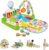 Fisher-Price Baby Playmat Deluxe Kick & Play Piano Gym, Green Musical Learning Toy with 2 Rattle Maracas for Developmental Play Newborns 0+ Months