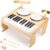 OATHX Kids Piano Keyboard, 25 Keys Digital Piano Toys with Drum Set and Volume Adjustable, 6 in 1 Musical Instruments for Kids Toddlers Baby Children, Wooden Mini Piano Gifts for Girls Boys Ages 3+