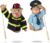 Melissa & Doug Rescue Puppet Set – Police Officer and Firefighter – Soft, Plush Puppets For Kids Ages 3+