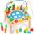 oathx Activity Table for 1 Year Old, 6 in 1 Wooden Montessori Activity Center with Bead Maze Shape Sorter Fishing Game, Kids Sensory Play Table Toddler Toys 1st Birthday Gifts Boy Girl