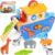 KMTJT Toddlers Wooden Noah’s Ark Toy Animal Playset, Baptism Gifts for 1 2 3 Boys Girls, Shape Sorter Early Learning Montessori Toys with Bible Story Book for 12 18 24 Months Babies