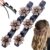 2Pcs Sparkling Crystal Stone Braided Hair Clips, 2024 New Crystal Stone Braided Hair Clips Women Hair Accessories for Styling Sectioning, Braided Hair Clips for Women (G)