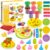 Lucky Doug Air Dry Clay Kit for Kids, DIY Soft Magic Modeling Clay for Kids with Models Tools & Noodle Machine, Fruit Series Toys Craft Project Gifts for Boys Girls Toddlers 3 4 5 6 7 8 9 Years Olds