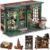 Lannso DIY Dollhouse Miniature Kit, Doll House Kit with Dust Proof Cover, Magic Wand Shop, Mini Handmade Wooden Dollhouse Toys for Adult Gift(F32)