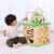 TOOKYLAND 5 in 1 Activity Center,Wooden Large Activity Play Cube 23″X13.5″X13.5″,Wooden Learning Puzzle Toy for Toddlers, with Animal Friends, Shapes, Mazes, Shape Sorter