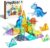 MiDeer Dinosaur Toy Magnetic Tiles 48 Pcs, Magnetic Building Blocks for Toddler 3-5, Educational Stack Tile Construction Magnet Block STEM Learning Toy for Kids Age 3-5 4-8