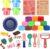 34PCS Color Dough Toys for 4-6,Bulk Play Clay Dough Tools with Colorful Dough,Rolling Pins,Cutters Pumpkin,Christmas Toys Crafts Gift for Kids Boys Girls Ages 3 4 5 6 7 8 9 10