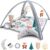 The Peanutshell Unisex Baby Play Gym & 7-in-1 Play Mat – Playmat Baby Toys 0-6, 6-12 Months Tummy Time Mat with Hanging Toys, Soft Padded Mat for Newborns, Infants – Woodland