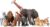 BOLZRA Safari Zoo Animals Figures Toys, 14 Piece Realistic Jungle Animal Figurines, African Wild Plastic Animals with Lion, Elephant, Giraffe Educational Learning Playset for Toddlers, Kids, Children