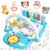 Baby Play Gym Mats, Funny Play Piano Gym with Music and Lights, Baby Gyms Play Mats for Sensory Exploration and Motor Skill Development, Musical Activity Center for Infants Toddlers