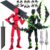 (Assembly Completed) T13 Action Figure Set, Titan 13 Robot Action Figure 3D Printed robo 13 Action Figure Articulated, Dummy 13 Lucky 13 Gift for Collectors Desktop Decorations, Black Green/Red Black