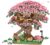 Cherry Blossom Tree Building Block Kit 2008 Pcs Cherry Bonsai Tree Building Sets DIY Sakura Tree House Model Sets Flowers House Mini Bricks Building Kit Gift for Adults Teens Girls 14+