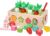 Farm Orchard Cart Montessori Toys for 1，2, 3 and 4 Year Old Boys and Girls Carrot Harvest Game Wooden Shape Sorting Toy Gift for Toddlers Preschool Learning Fine Motor Skills Game