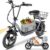 Caroma 1200W Peak Electric Scooters for Adults, 14″ Fat Tire, 500Wh Battery, 30 Miles Range, 20MPH Top Speed, Foldable Electric Scooter with Seat, Dual Shock Absorbing Electric Bike for Commuting